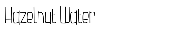 Hazelnut Water font preview